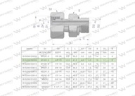 Hydraulické pripojenie AB (EVGE) M14x1,5 08L x 1/4" BSP ED Waryński (