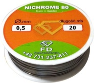 Nikrothal 80 Cr20 Ni80 odporový drôt 0,5mm 20m