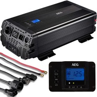 MENIČ NAPÄTIA 2000W 4000W PURE SINUS LCD 12V 230V AEG Bluetooth