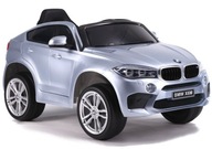 Batériové auto BMW X6 strieborné lakovanie