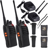 2X WALKIE TALKIE BAOFENG BF888S PMR WALKWAY TRAVELERS Dosah 10 km 16 kanálov