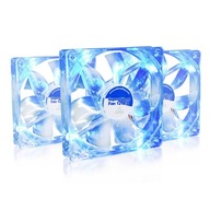 3x AABCOOLING SUPER TICHÝ VENTILÁTOR 12 TICHÁ MODRÁ LED