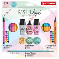 STABILO SET 35 ELEMENTOV PASTELLOVE BOD 88