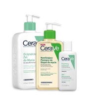 CERAVE čistiaci gél 473ml + olej 236ml