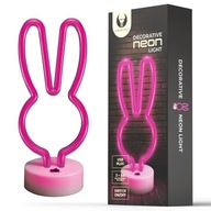 LED neónová stojaca lampa PINK BUNNY BUNNY