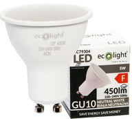 LED žiarovka 5W GU10 45W denné svietenie NW 450Lm 4000K