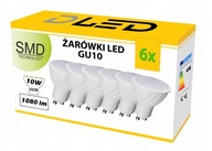 6x GU10 LED žiarovka 1080lm 10W CCD STUDENÁ