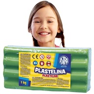 ASTRA GREEN PLASTICINE PRE DETI 1KG TVAR