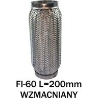 FLEXIBILNÝ KONEKTOR VÝFUKU FI-60 L=200mm VYSTUŽENÝ