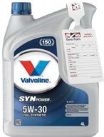 VALVOLINE SYNPOWER XL III C3 5W30 5W-30 4L 504/507