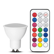 DIAĽKOVÉ OVLÁDANIE RGB LED ŽIAROVKA S DIAĽKOVÝM OVLÁDANÍM 4,5W GU10