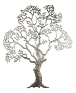 Nástenná dekorácia kovový veľký stromček
