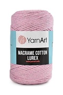 Šnúrka YarnArt Macrame Bavlna Lurex - 732 ružová