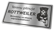 INOX nerezový tanier - POZOR PES - ROTTWEILER