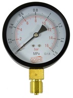 GOSHE MANOMETER 100 mm 16 BAR VEĽKÉ DNO