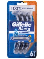 Holiaci strojček GILLETTE Blue 3 Comfort 6 ks