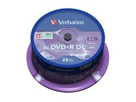 DVD+R Verbatim 8,5 GB X8 Double Layer (25 Cake)