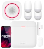 Bezdrôtová súprava alarmu Hikvision WiFi 4x PIR ovládač s jazýčkovým spínačom Siréna