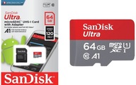 Vysokorýchlostná karta SanDisk 120 MB/s 64 GB Micro SDXC SD U1 karta