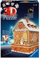 3D puzzle 216 budov v noci: Perníková chalúpka
