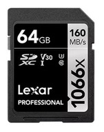 64 GB Lexar Pro 1066x SDXC U3 (V30) UHS-I R160