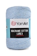 Šnúrka YarnArt Macrame Bavlna Lurex - 729 modrá