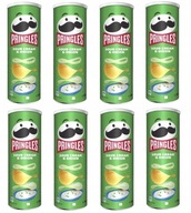 8x 165g PRINGLES Cream & Onion Chips UK