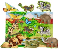 Zvukové puzzle Zvieratá zo zoo Melissa a Doug