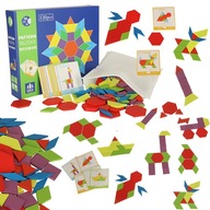 Puzzle Montessori mozaikové tvary 155 dielikov