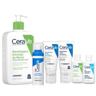 CeraVe Skin Streaming Set Suchá pleť: čistiaca emulzia, sérum, krém 2x