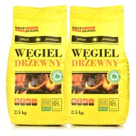 Gril na drevené uhlie Gryfskand prémiovej kvality, 2 x 2,5 kg