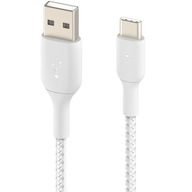 Belkin Boost Charge USB-C / USB-A kábel, opletený, 3m