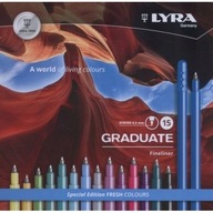 Lyra Graduate Fineliners, kovová krabička, 15 ks