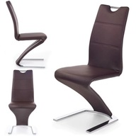Moderná stolička, ekokoža 881C, hnedá
