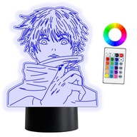 XL LED NOČNÁ LAMPA 3D Satoru Gojo Jujutsu Kaisen 16 farieb GRAVÍROVANIE NÁZOV