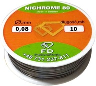 Nikrothal 80 Cr20 Ni80 odporový drôt 0,08mm 10m