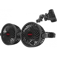 VÝKONNÝ VENTILÁTOR, DVOJITÝ VENTILÁTOR DO AUTO, 12V