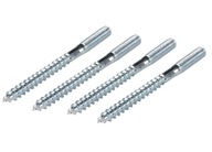 100x Obojstranný kolík drevo kov 8x80 mm torx