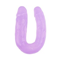 Dvojité dildo – 14-palcové dildo-fialové vysokogumové dildo