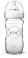 AVENT FĽAŠA NATURAL GLASS 240ml 673/17 + cumlík