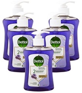 Lavenderové čerpadlo s kvapalinovým mydlom Dettol a jemné fialové 5x 250 ml