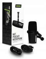 Shure MV7 dynamický mikrofón pre USB XLR + káble