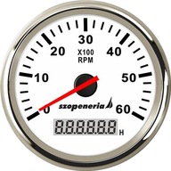 TACHOMETER S POČÍTAČOM HODÍN 0-6000 BIELY