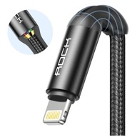 NYLONOVÝ KÁBEL ROCK R2 USB-C LIGHTNING PD 3A 100CM