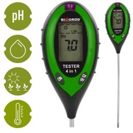 PH METER PÔDNY TESTER 4v1 KYSLOSTI A VLHKOSTI