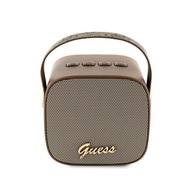 Guess Guess Mini Bluetooth reproduktor 4G kožené logo s remienkom - hlasné