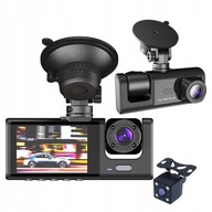 Auto DVR 3 Full HD 1080P kamery s dvoma objektívmi do auta