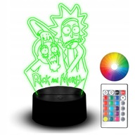 LED NOČNÁ LAMPA RICK AND MORTY 3D SÉRIA BAJKA