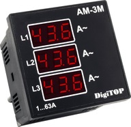 DIGITÁLNY ampérmeter DigiTOP 1-63A AM-3M