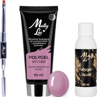 Polygélový akrylový builder MOLLYLAC 50 ml + tekutina + štetec výber farieb